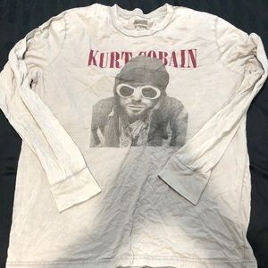 gray kurt cobain long sleeve shirt